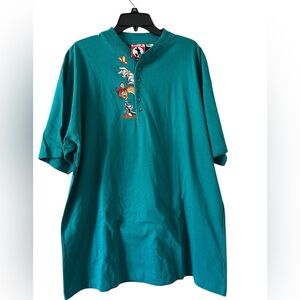 Teal Casual Button Down Shirt